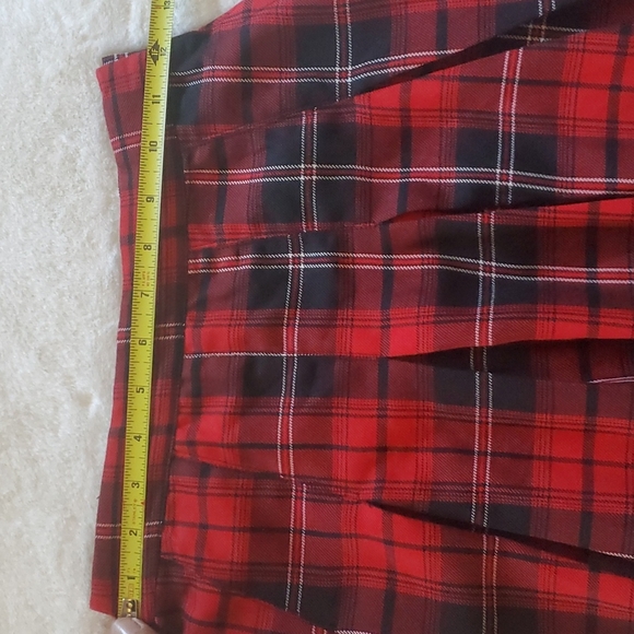 Divided Multicolored Plaid School Girl mini Skirt Size 2 - Picture 4 of 10